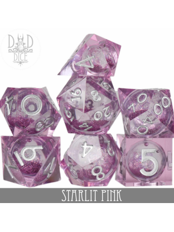 DND DICE STARLIT PINK- LIQUID CORE RPG DICE SET