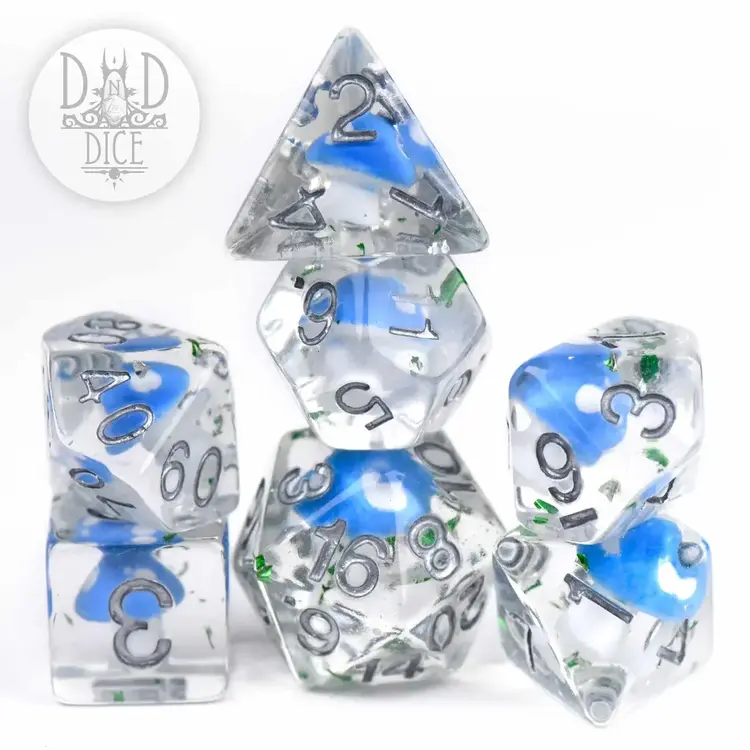 DND DICE FUNGAL FIELD RPG DICE SET