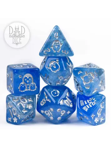 DND DICE PENGUIN ICE RINK RPG DICE SET