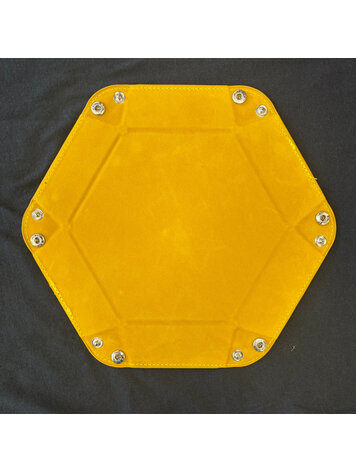 GENERIC HEXAGONAL FOLDING DICE TRAY YELLOW