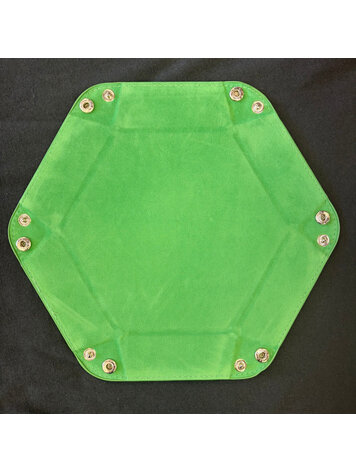 GENERIC HEXAGONAL FOLDING DICE TRAY GREEN