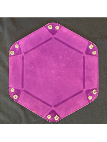 GENERIC HEXAGONAL FOLDING DICE TRAY PURPLE
