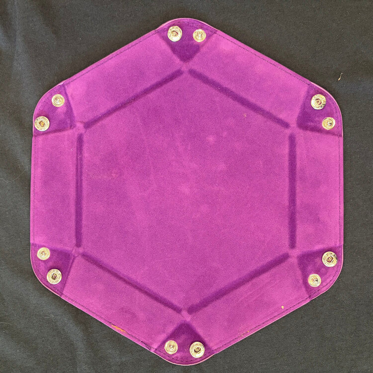 GENERIC HEXAGONAL FOLDING DICE TRAY PURPLE