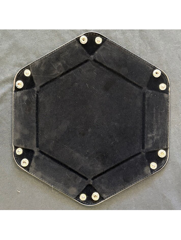 GENERIC HEXAGONAL FOLDING DICE TRAY BLACK