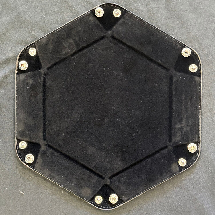 GENERIC HEXAGONAL FOLDING DICE TRAY BLACK
