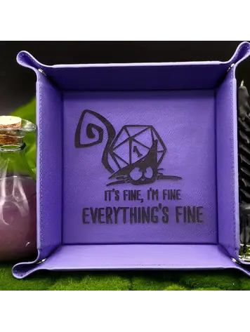 CAT EVERYTHINGS FINE DICE TRAY WHITE WITH BLACK
