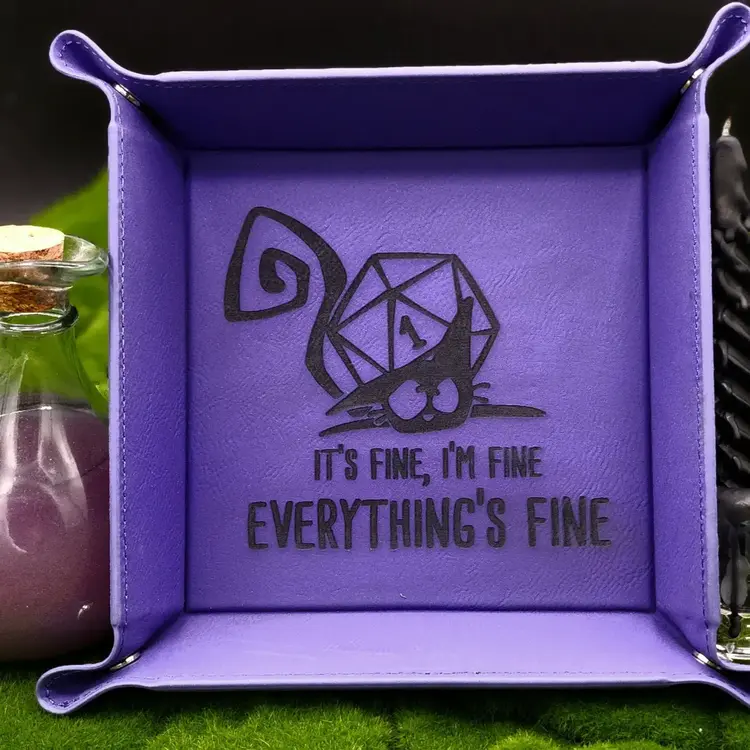 CAT EVERYTHINGS FINE DICE TRAY WHITE WITH BLACK