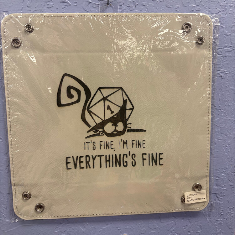 CAT EVERYTHINGS FINE DICE TRAY WHITE WITH BLACK