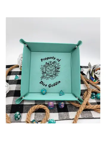 DICE GOBLIN DICE TRAY TEAL WITH BLACK