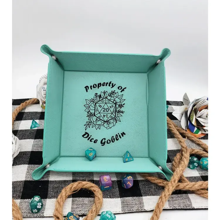 DICE GOBLIN DICE TRAY TEAL WITH BLACK