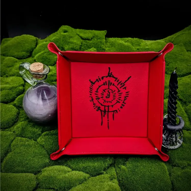 ASTARION SYMBOL DICE TRAY RED WITH BLACK