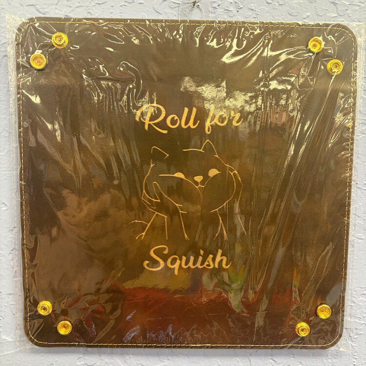 DOG ROLL FOR SQUISH DICE TRAY BROWN WITH GOLD