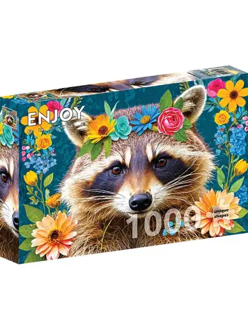 FLORAL RACCOON 1000PC ENJOY PUZZLE FLORAL RACCOON 1000PC ENJOY PUZZLE