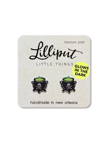 CAULDRON EARRINGS GLOW IN THE DARK