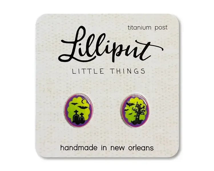 GRAVEYARD CAMEO EARRINGS