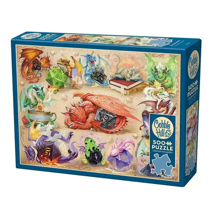 COBBLE HILL D20 DRAGONS 500PC PUZZLE