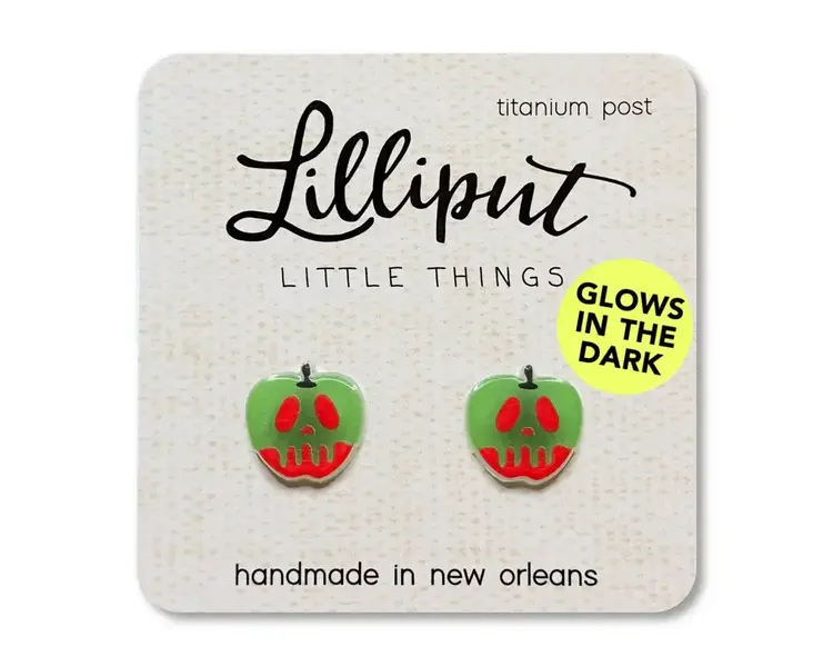 POISON APPLE EARRINGS GLOW IN THE DARK