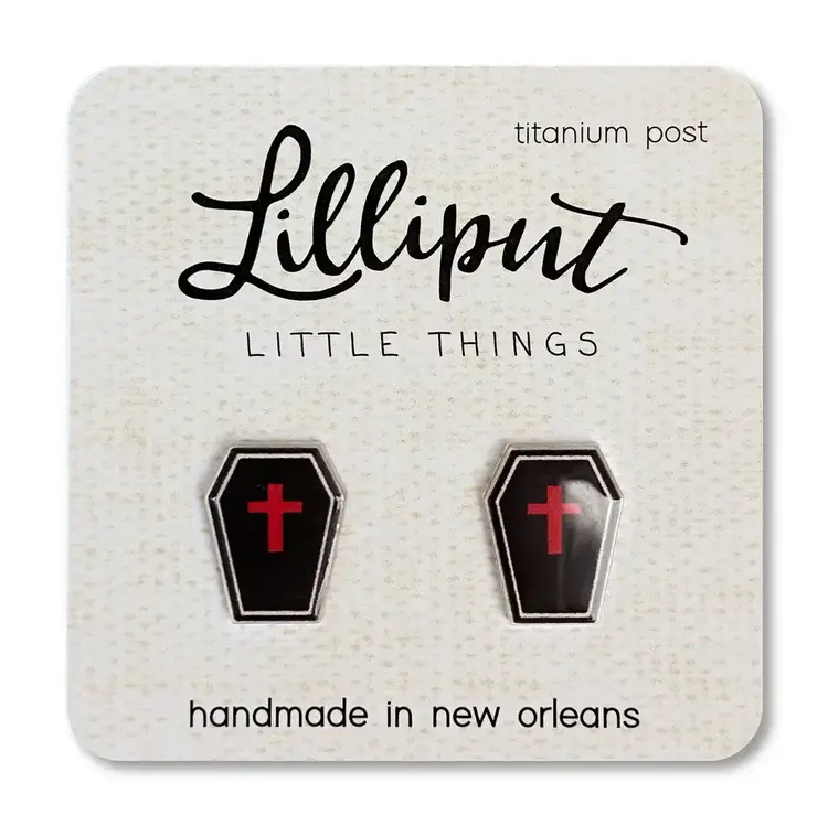 SPOOKY COFFIN EARRINGS