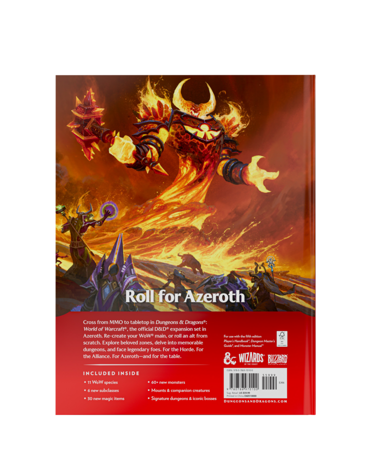 DUNGEONS & DRAGONS WORLD OF WARCRAFT STANDARD COVER PREORDER