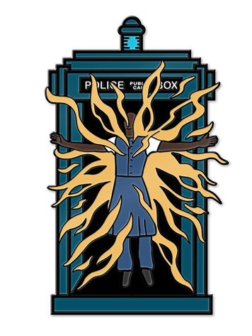 TITAN COMICS DOCTOR WHO FIFTEENTH DOCTOR REGENERATION TARDIS ENAMEL PIN BADGE