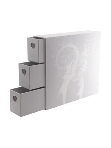 DRAGON SHIELD DRAGON SHIELD FORTRESS 3 CARD DRAWERS VERTICAL WHITE