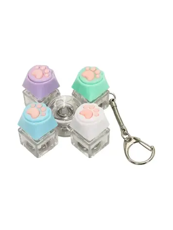 ANIMAL PAW LIGHT-UP CLIKCY KEYCAP KEYCHAIN