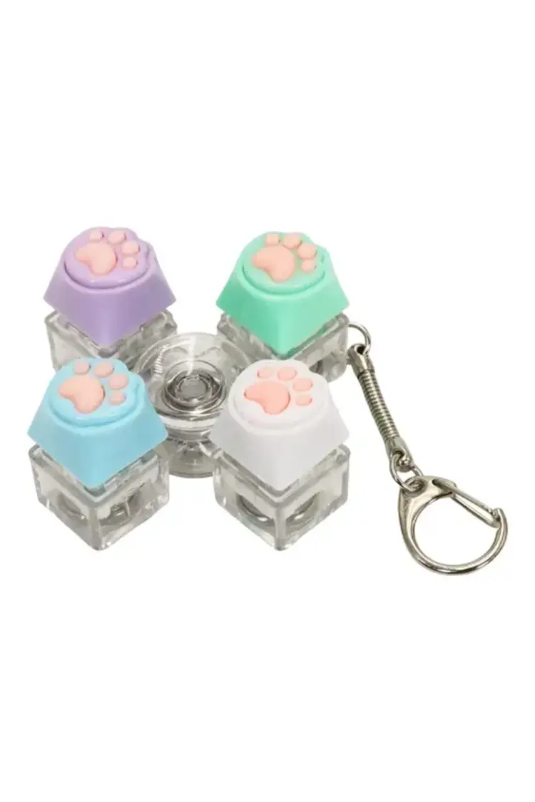 ANIMAL PAW LIGHT-UP CLIKCY KEYCAP KEYCHAIN