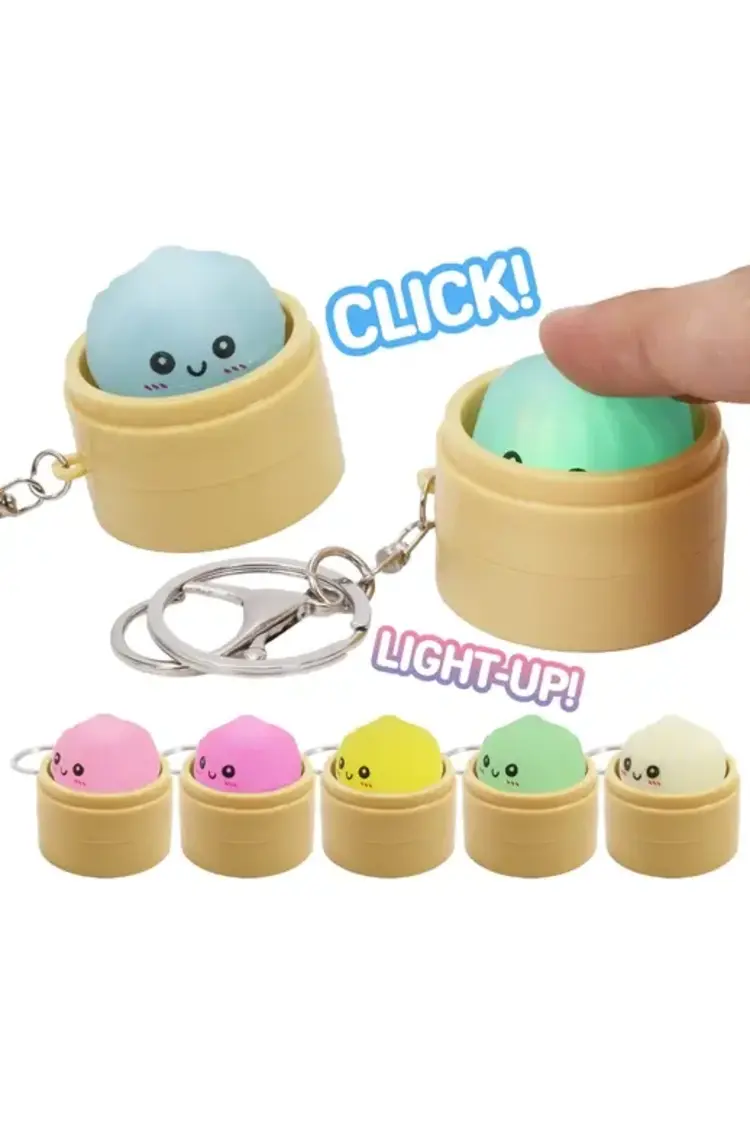 BAO BUN DUMPLING LIGHT-UP CLICKY KEYCAP KEYCHAIN