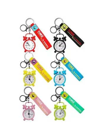 MINI RETRO ANALOG ALARM CLOCK KEY CHAIN