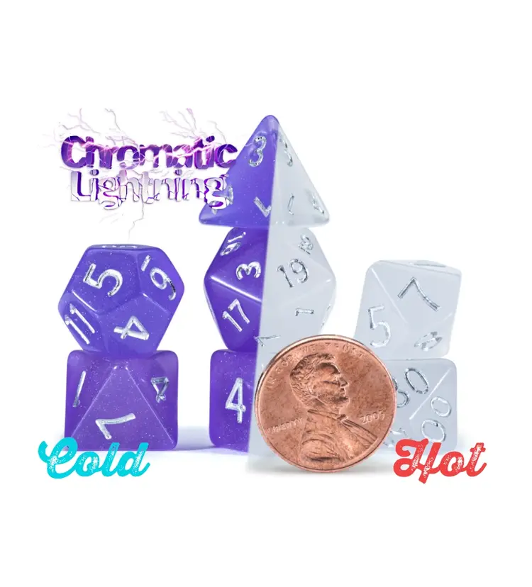 7 SET MIGHTY TINY DICE CHROMATIC LIGHTNING
