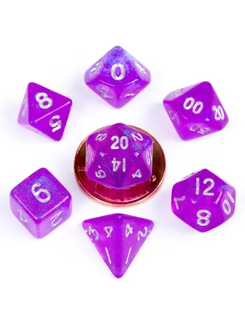 MDG MDG MINI POLYHEDRAL DICE SET: STARDUST PURPLE