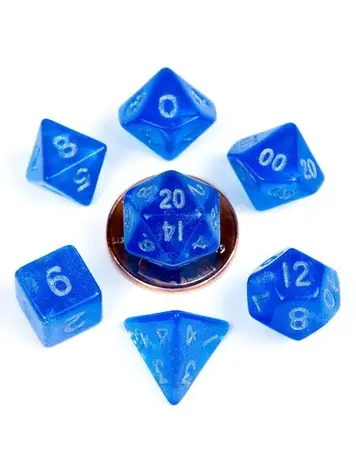 MDG MDG MINI POLYHEDRAL DICE SET: STARDUST BLUE