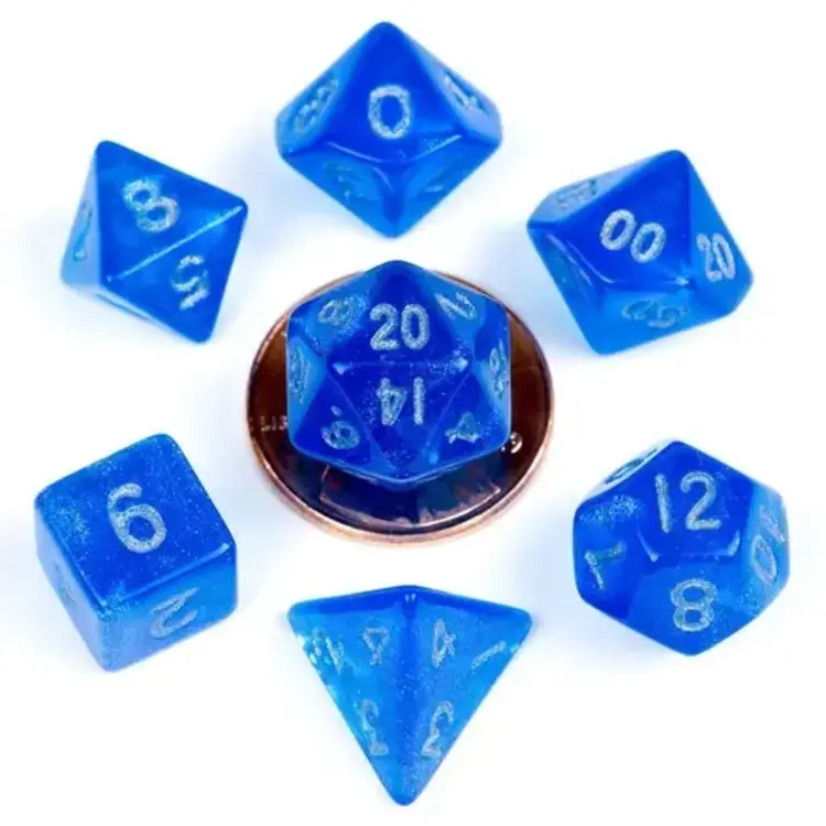 MDG MDG MINI POLYHEDRAL DICE SET: STARDUST BLUE