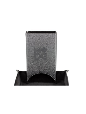 MDG FANROLL LEATHER FOLD UP DICE TOWER BLACK