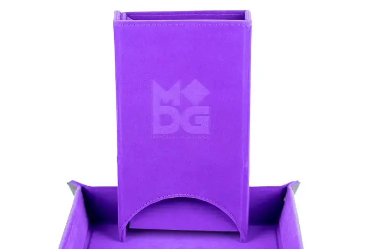 MDG FANROLL VELVET FOLD UP DICE TOWER PURPLE