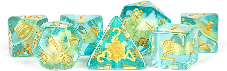 MDG FANROLL 16MM RESIN POLY DICE SET TURTLE DICE