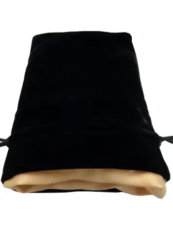 MDG FANROLL 4X6 SMALL VELVET DICE BAG BLACK/GOLD