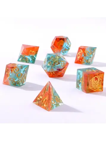 HYMGHO CAPTURED MAGIC SHARP RESIN DICE SUNSET MIRAGE