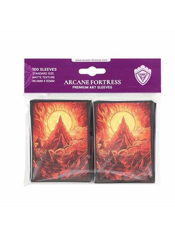 ARCANE FORTRESS 100CT SLEEVES MATTE ART FIRE & ICE DRAGON