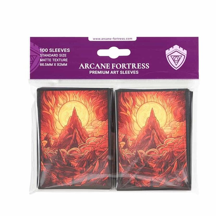 ARCANE FORTRESS 100CT SLEEVES MATTE ART FIRE & ICE DRAGON