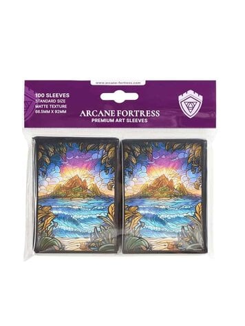 ARCANE FORTRESS 100CT SLEEVES MATTE ART HIDDEN ISLAND