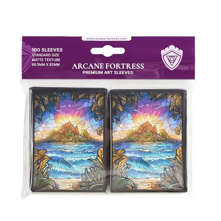 ARCANE FORTRESS 100CT SLEEVES MATTE ART HIDDEN ISLAND