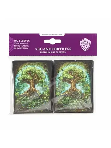 ARCANE FORTRESS 100CT SLEEVES MATTE ART MYTHICAL FOREST