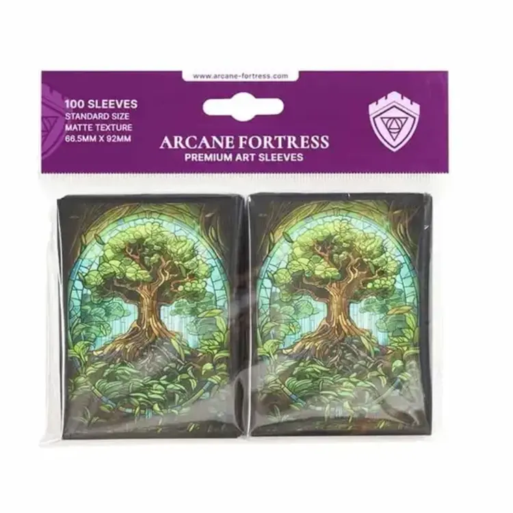 ARCANE FORTRESS 100CT SLEEVES MATTE ART MYTHICAL FOREST