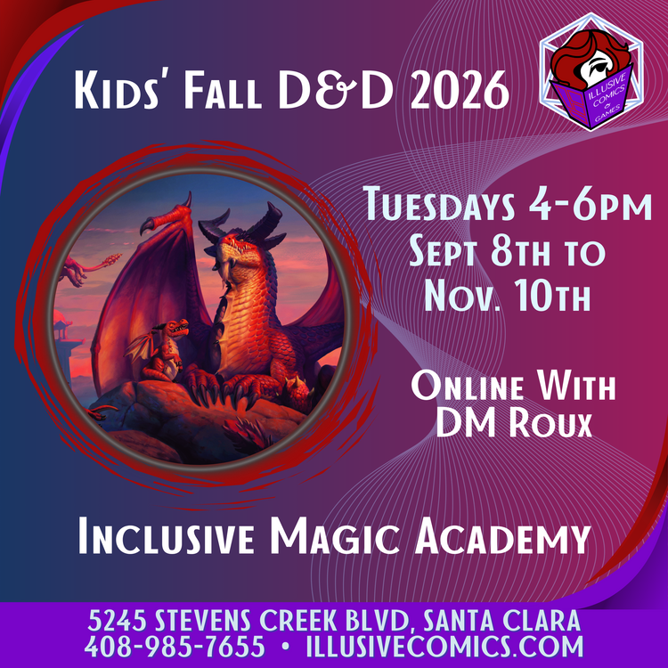 KIDS D&D ONLINE INCLUSIVE MAGIC ACADEMY FALL 2026 TUES 9/8-11/10 @ 4 PM