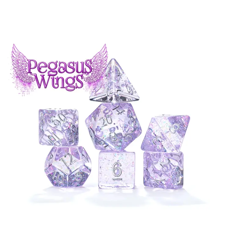 GATE KEEPER 7 SET HOLOGRAPHIC DICE SET PEGASUS WINGS