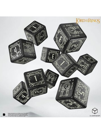 THE LORD OF THE RINGS MORIA 10 D6 GLOW IN THE DARK DICE SET