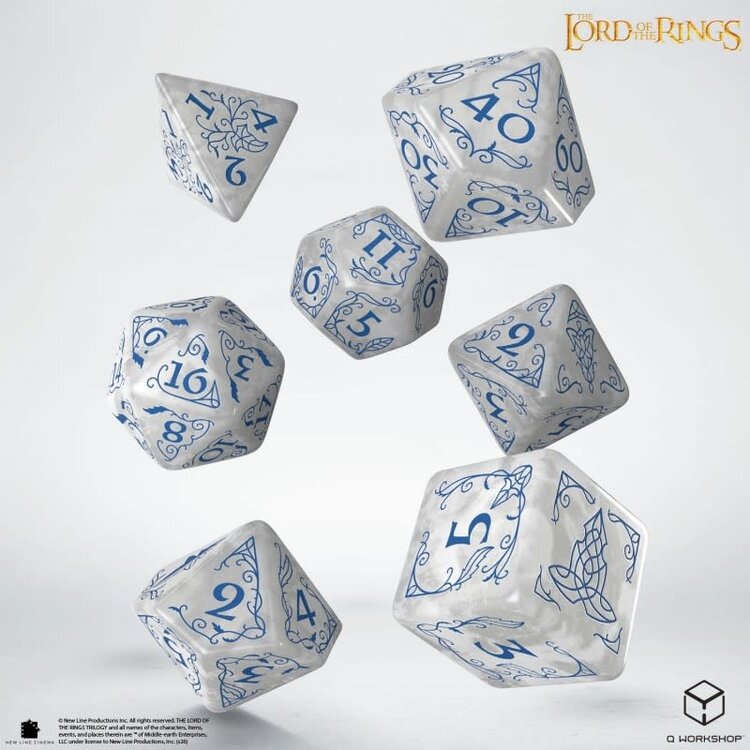 THE LORD OF THE RINGS RIVENDELL DICE SET STONE