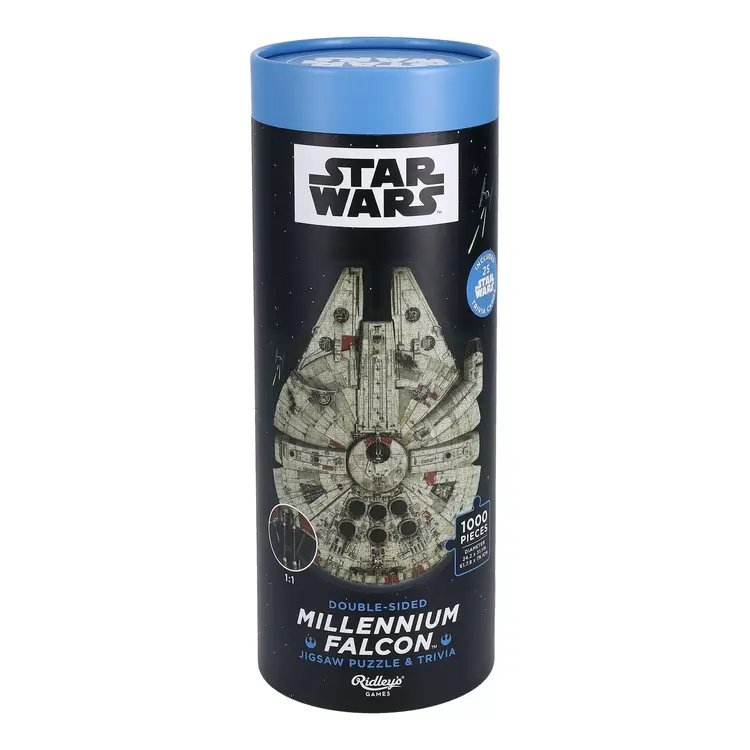 STAR WARS MILLENNIUM FALCON 1000 PIECE PUZZLE & TRIVIA