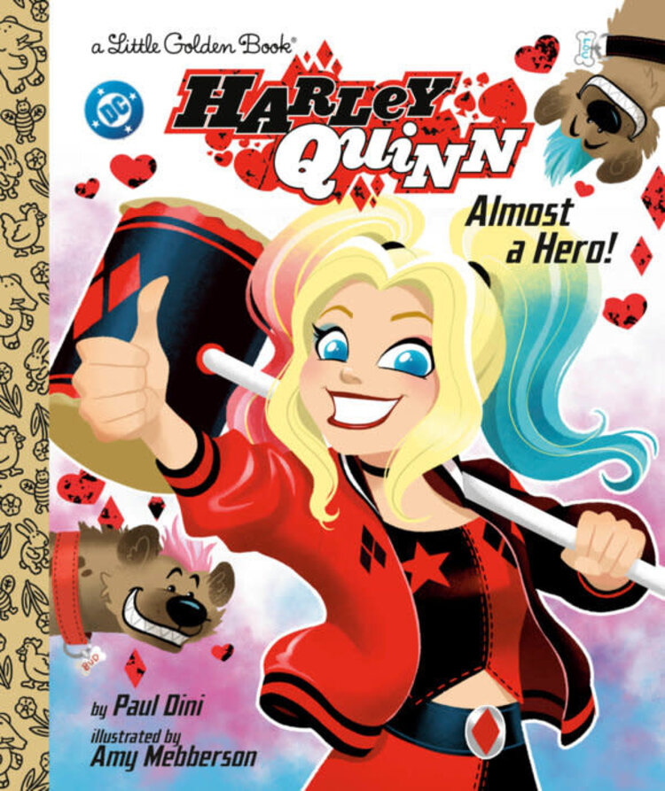 GOLDEN BOOKS DC HARLEY QUINN ALMOST A HERO LITTLE GOLDEN BOOK